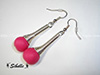 Boucles d'oreilles tourbillon perle rose