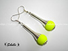 Boucles d'oreilles tourbillon perle jaune fluo