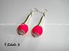 Boucles d'oreilles tourbillon perle fuschia