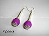 Boucles d'oreilles tourbillon perle violette