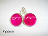 Boucles d'oreilles dormeuses - fuschia