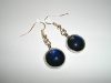 Boucles d’oreilles cabochon bleu nuit