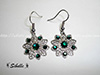 Boucles d'oreilles estampe strass vert