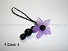 Bijou de portable floral - noir / violet