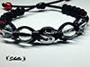 Bracelet shamballa noir "S"