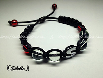 Bracelet shamballa noir "S"