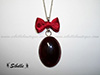 Collier noeud fantasia rouge