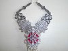 Collier rosace - rouge