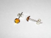 Puces d’oreilles strass ambre